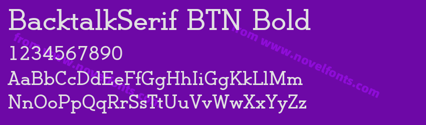 BacktalkSerif BTN BoldPreview