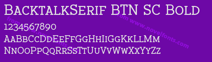 BacktalkSerif BTN SC BoldPreview