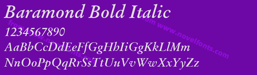 Baramond Bold ItalicPreview