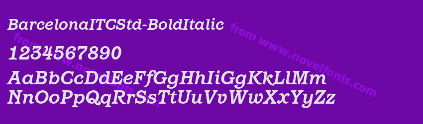 BarcelonaITCStd-BoldItalicPreview