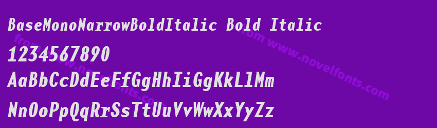 BaseMonoNarrowBoldItalic Bold ItalicPreview