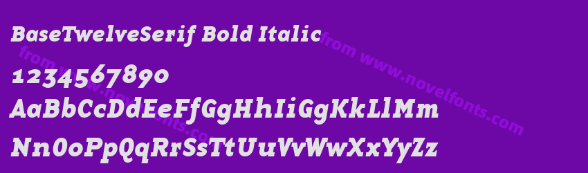 BaseTwelveSerif Bold ItalicPreview