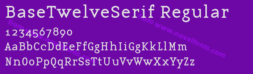 BaseTwelveSerif RegularPreview