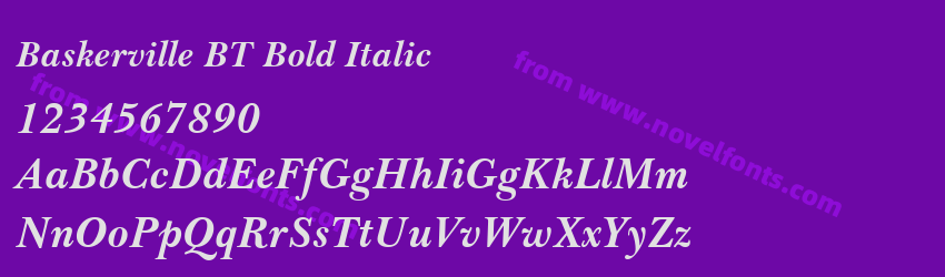 Baskerville BT Bold ItalicPreview