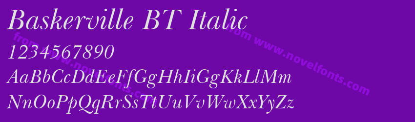 Baskerville BT ItalicPreview