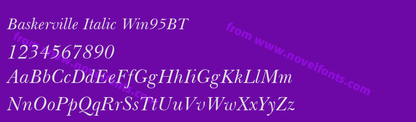 Baskerville Italic Win95BTPreview