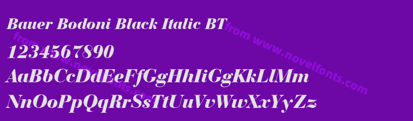 Bauer Bodoni Black Italic BTPreview