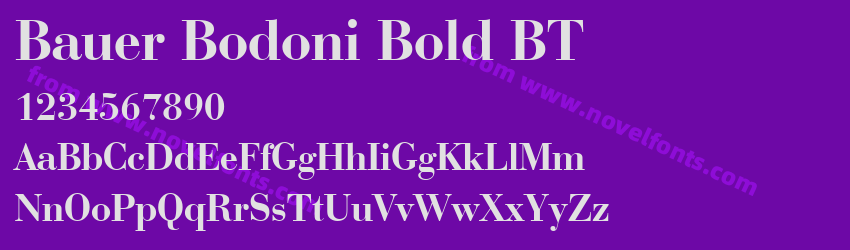 Bauer Bodoni Bold BTPreview