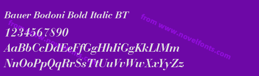 Bauer Bodoni Bold Italic BTPreview