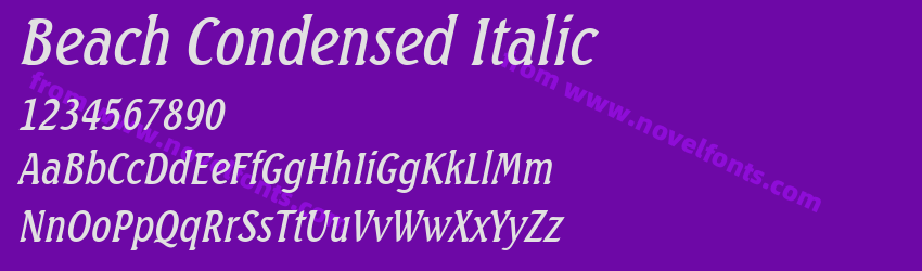 Beach Condensed ItalicPreview