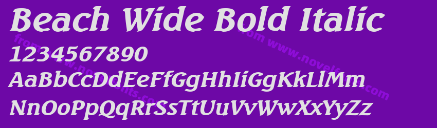 Beach Wide Bold ItalicPreview