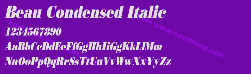 Beau Condensed ItalicPreview