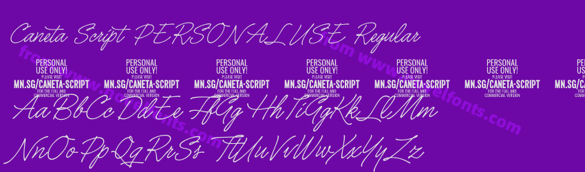 Caneta Script PERSONAL USE RegularPreview