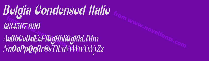 Belgia Condensed ItalicPreview