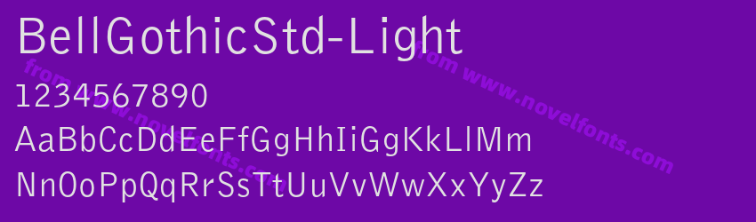 BellGothicStd-LightPreview