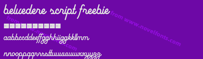 Belvedere Script FreebiePreview