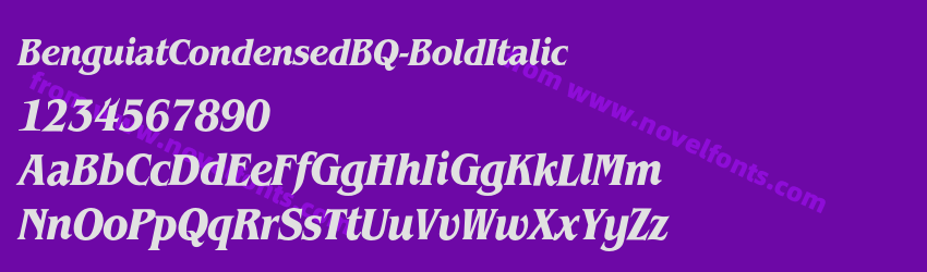 BenguiatCondensedBQ-BoldItalicPreview