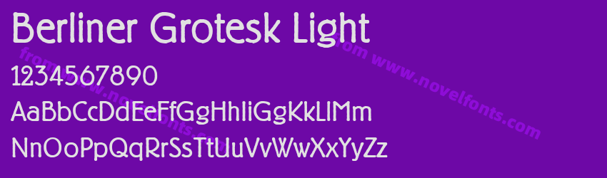 Berliner Grotesk LightPreview