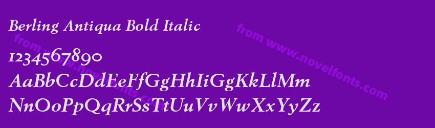 Berling Antiqua Bold ItalicPreview