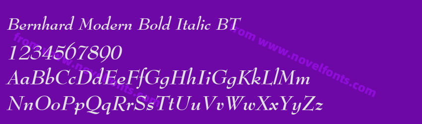 Bernhard Modern Bold Italic BTPreview