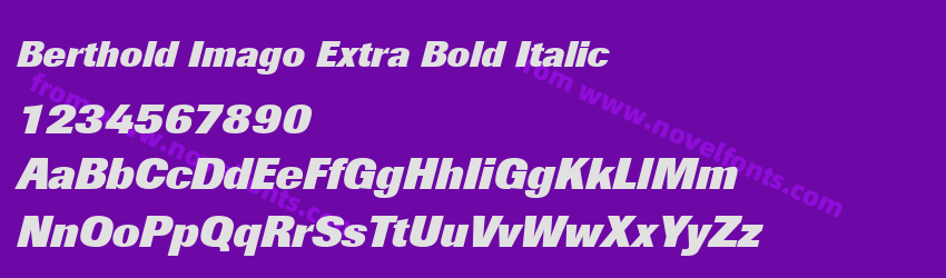 Berthold Imago Extra Bold ItalicPreview