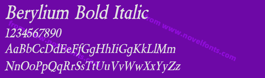 Berylium Bold ItalicPreview