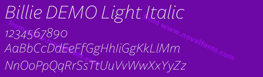 Billie DEMO Light ItalicPreview