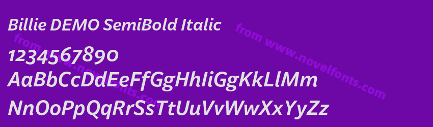 Billie DEMO SemiBold ItalicPreview