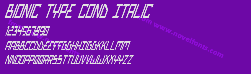 Bionic Type Cond ItalicPreview