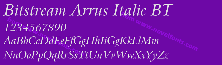 Bitstream Arrus Italic BTPreview