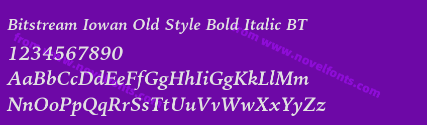 Bitstream Iowan Old Style Bold Italic BTPreview