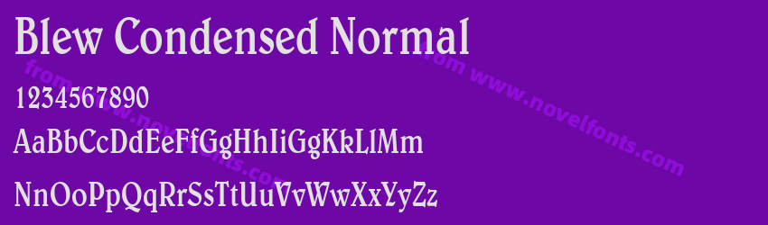 Blew Condensed NormalPreview