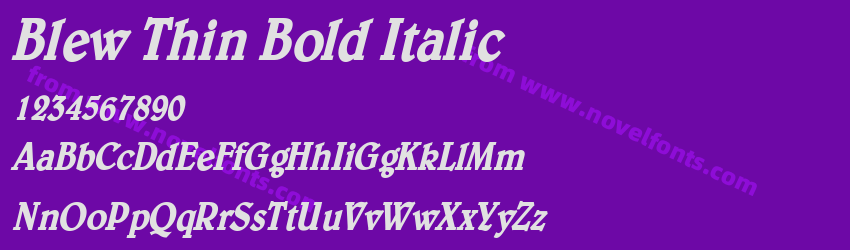 Blew Thin Bold ItalicPreview