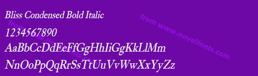 Bliss Condensed Bold ItalicPreview