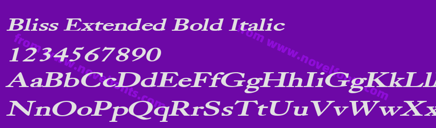 Bliss Extended Bold ItalicPreview