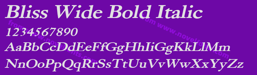 Bliss Wide Bold ItalicPreview