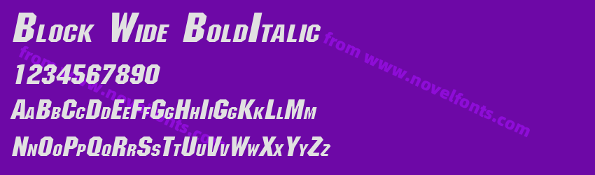 Block Wide BoldItalicPreview