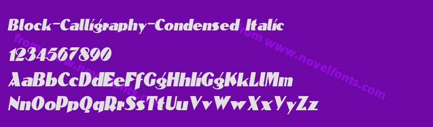 Block-Calligraphy-Condensed ItalicPreview