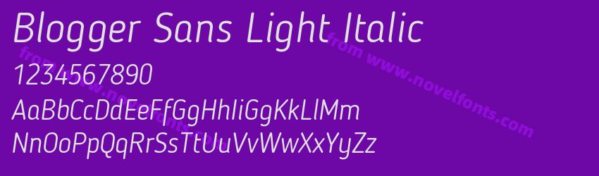 Blogger Sans Light ItalicPreview