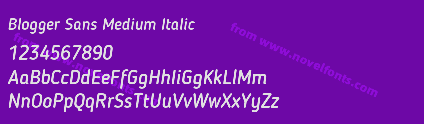 Blogger Sans Medium ItalicPreview