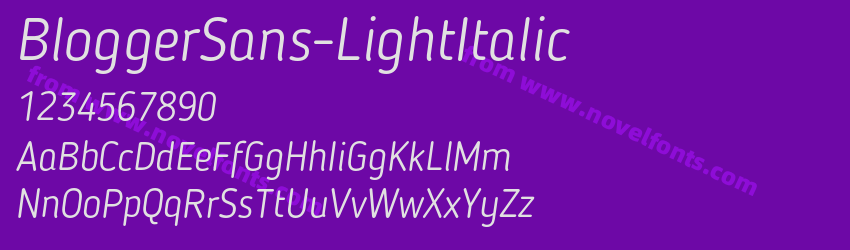 BloggerSans-LightItalicPreview