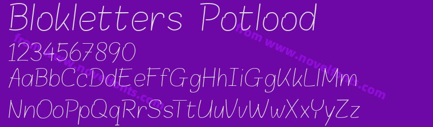 Blokletters PotloodPreview