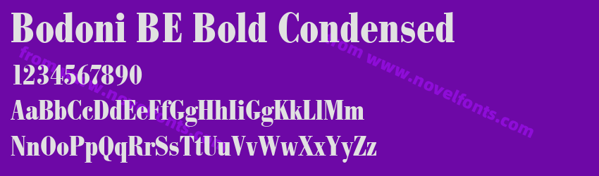 Bodoni BE Bold CondensedPreview