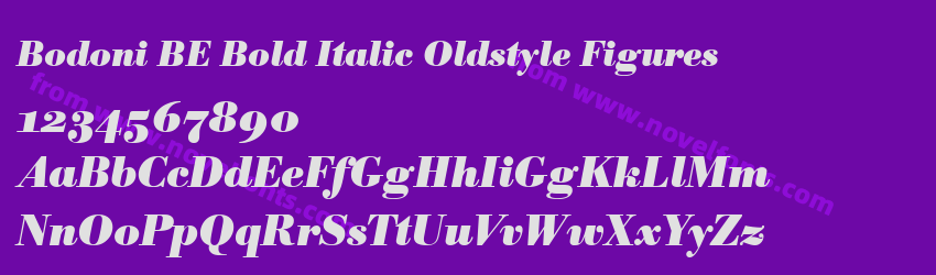 Bodoni BE Bold Italic Oldstyle FiguresPreview