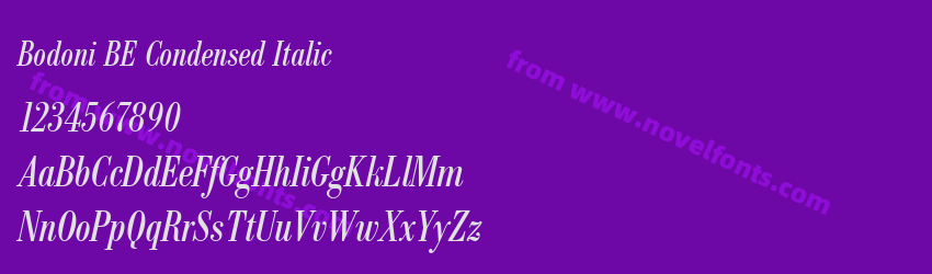 Bodoni BE Condensed ItalicPreview