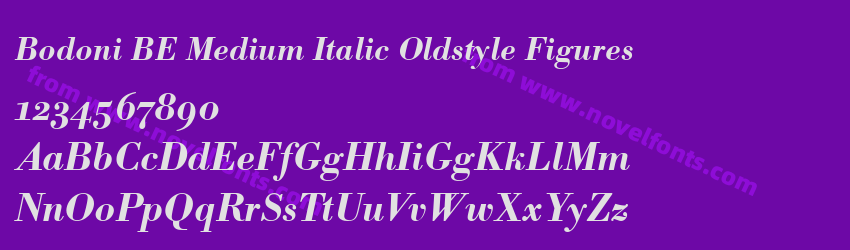 Bodoni BE Medium Italic Oldstyle FiguresPreview