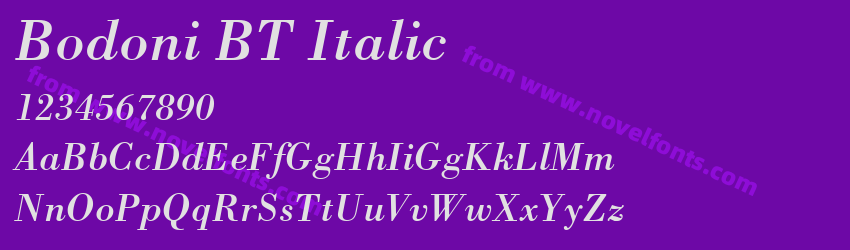 Bodoni BT ItalicPreview