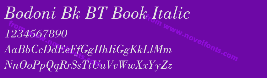 Bodoni Bk BT Book ItalicPreview