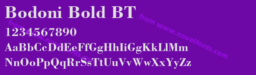 Bodoni Bold BTPreview