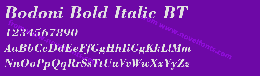 Bodoni Bold Italic BTPreview